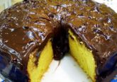 bolo de cenoura com ou sem recheio